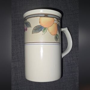 Mikasa Cream Mug with Orange and Purple Fruit Design